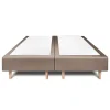 Sommeil De Plomb Lit avec tête de lit capitonnée velours et sommier - Lit en bois massif New