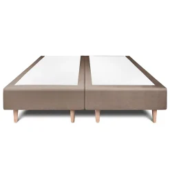 Sommeil De Plomb Lit avec tête de lit capitonnée velours et sommier - Lit en bois massif New