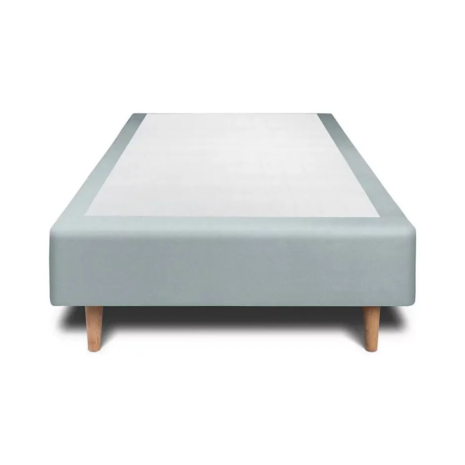 Sommeil De Plomb Lit avec tête de lit capitonnée velours et sommier - Lit en bois massif Clearance