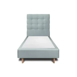 Sommeil De Plomb Lit avec tête de lit capitonnée velours et sommier - Lit en bois massif Clearance