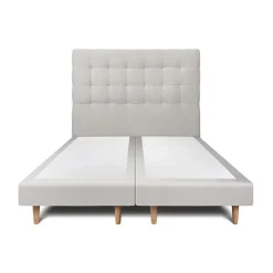 Sommeil De Plomb Lit avec tête de lit capitonnée velours et sommier - Lit en bois massif Best