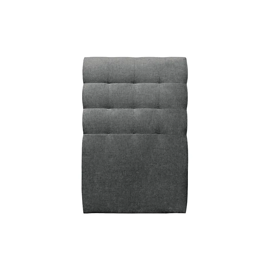Sommeil De Plomb Lit avec tête de lit capitonnée tissu et sommier kit - Lit en bois massif
