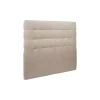 Sommeil De Plomb Lit avec tête de lit capitonnée tissu et sommier kit - Lit en bois massif Outlet