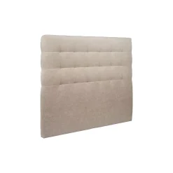 Sommeil De Plomb Lit avec tête de lit capitonnée tissu et sommier kit - Lit en bois massif Outlet