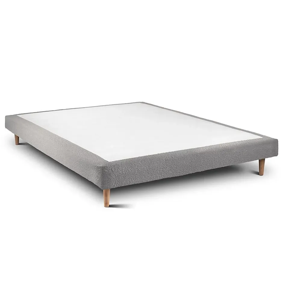 Sommeil De Plomb Lit avec tête de lit capitonnée et sommier tapissier - Lit en bois massif Clearance