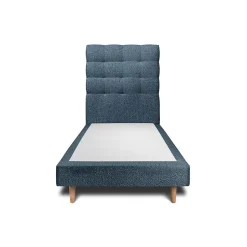 Sommeil De Plomb Lit avec tête de lit capitonnée et sommier tapissier - Lit en bois massif