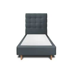 Sommeil De Plomb Lit avec tête de lit capitonnée velours et sommier - Lit en bois massif Online