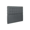 Sommeil De Plomb Lit avec tête de lit capitonnée velours et sommier - Lit en bois massif Outlet