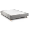 Sommeil De Plomb Lit avec tête de lit capitonnée et sommier tapissier - Lit en bois massif