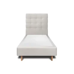 Sommeil De Plomb Lit avec tête de lit capitonnée velours et sommier - Lit en bois massif Sale