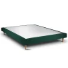 Sommeil De Plomb Lit avec tête de lit capitonnée velours et sommier - Lit en bois massif Online