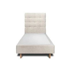 Sommeil De Plomb Lit avec tête de lit capitonnée et sommier tapissier - Lit en bois massif