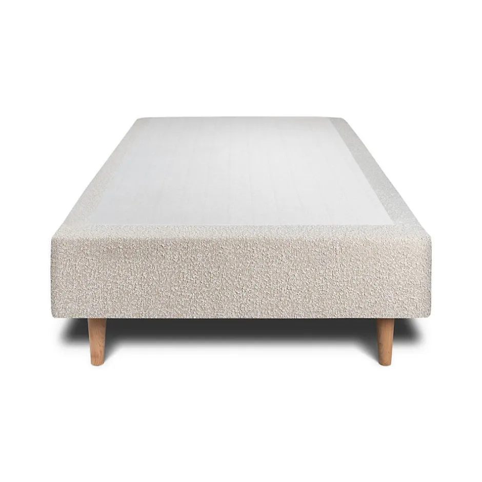 Sommeil De Plomb Lit avec tête de lit capitonnée et sommier tapissier - Lit en bois massif