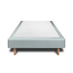 Sommeil De Plomb Lit avec tête de lit capitonnée velours et sommier - Lit en bois massif Hot