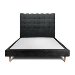 Sommeil De Plomb Lit avec tête de lit capitonnée et sommier tapissier - Lit en bois massif Clearance