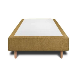 Sommeil De Plomb Lit avec tête de lit capitonnée tissu et sommier tapissier - Lit en bois massif Online