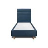 Sommeil De Plomb Lit avec tête de lit lignes tissu et sommier tapissier - Lit en bois massif
