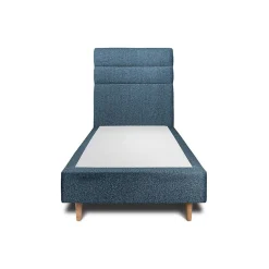 Sommeil De Plomb Lit avec tête de lit lignes bouclette et sommier tapissier - Lit en bois massif