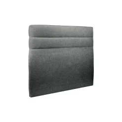 Sommeil De Plomb Lit avec tête de lit lignes tissu et sommier tapissier - Lit en bois massif