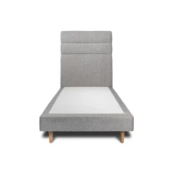 Sommeil De Plomb Lit avec tête de lit lignes bouclette et sommier tapissier - Lit en bois massif