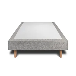 Sommeil De Plomb Lit avec tête de lit lignes bouclette et sommier tapissier - Lit en bois massif