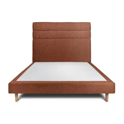 Sommeil De Plomb Lit avec tête de lit lignes bouclette et sommier tapissier - Lit en bois massif Online