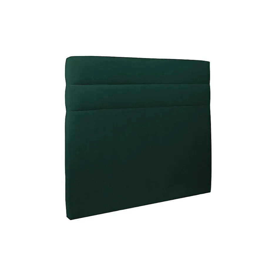 Sommeil De Plomb Lit avec tête de lit lignes velours et sommier tapissier - Lit en bois massif