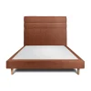 Sommeil De Plomb Lit avec tête de lit lignes bouclette et sommier tapissier - Lit en bois massif