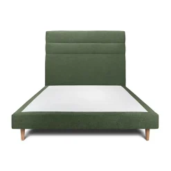 Sommeil De Plomb Lit avec tête de lit lignes tissu et sommier tapissier - Lit en bois massif Clearance