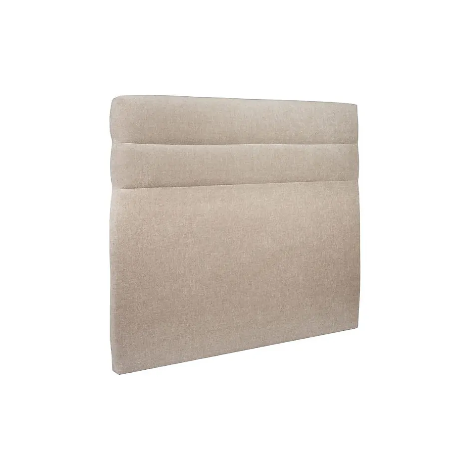 Sommeil De Plomb Lit avec tête de lit lignes tissu et sommier tapissier - Lit en bois massif