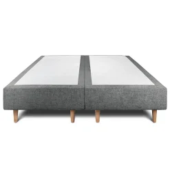 Sommeil De Plomb Lit avec tête de lit lignes tissu et sommier tapissier - Lit en bois massif Online