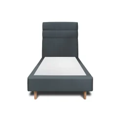 Sommeil De Plomb Lit avec tête de lit lignes velours et sommier tapissier - Lit en bois massif