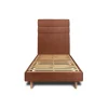 Sommeil De Plomb Lit avec tête de lit lignes bouclette et sommier kit - Lit en bois massif