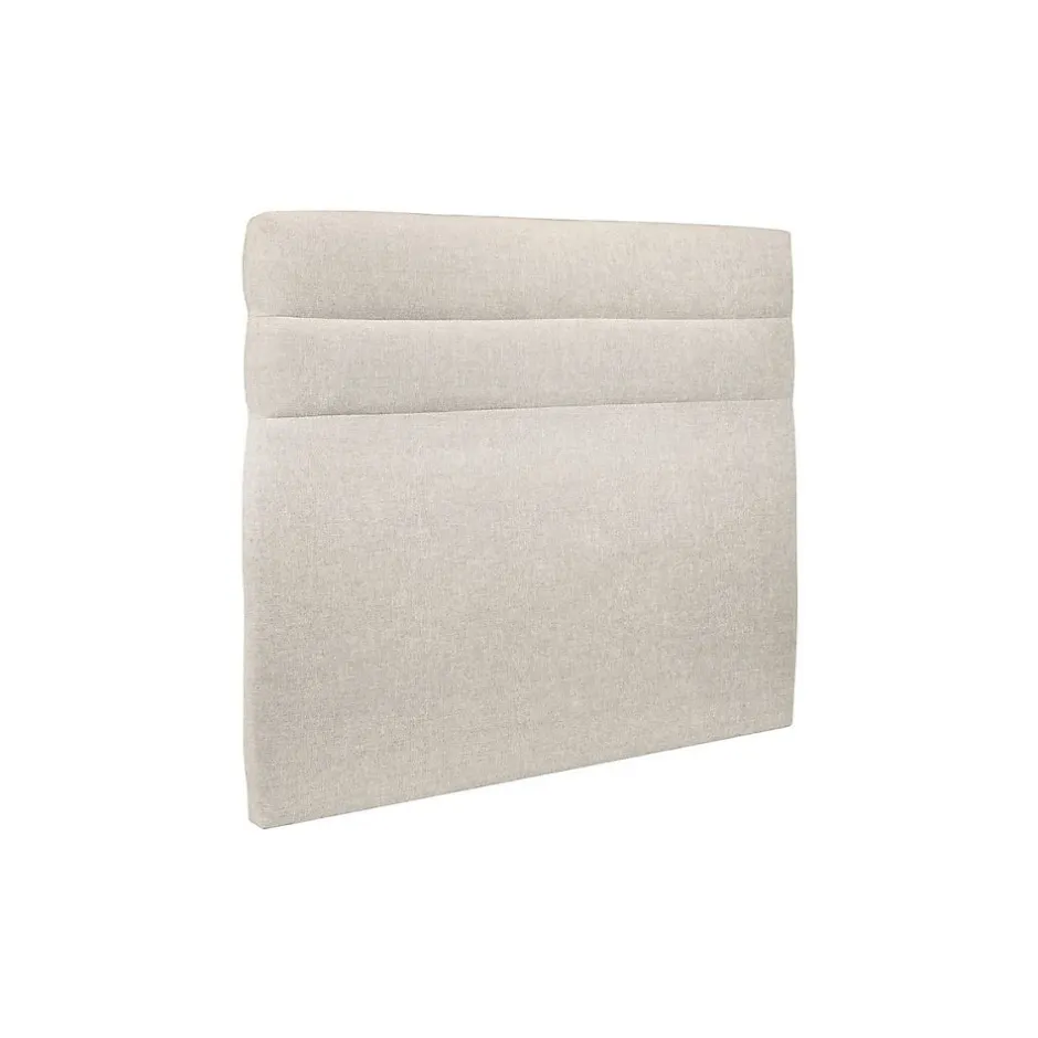Sommeil De Plomb Lit avec tête de lit lignes tissu et sommier kit - Lit en bois massif