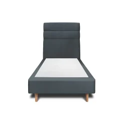 Sommeil De Plomb Lit avec tête de lit lignes velours et sommier tapissier - Lit en bois massif Sale