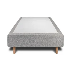 Sommeil De Plomb Lit avec tête de lit lignes bouclette et sommier tapissier - Lit en bois massif Sale