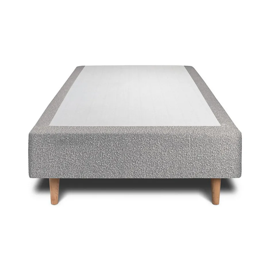 Sommeil De Plomb Lit avec tête de lit lignes bouclette et sommier tapissier - Lit en bois massif Sale