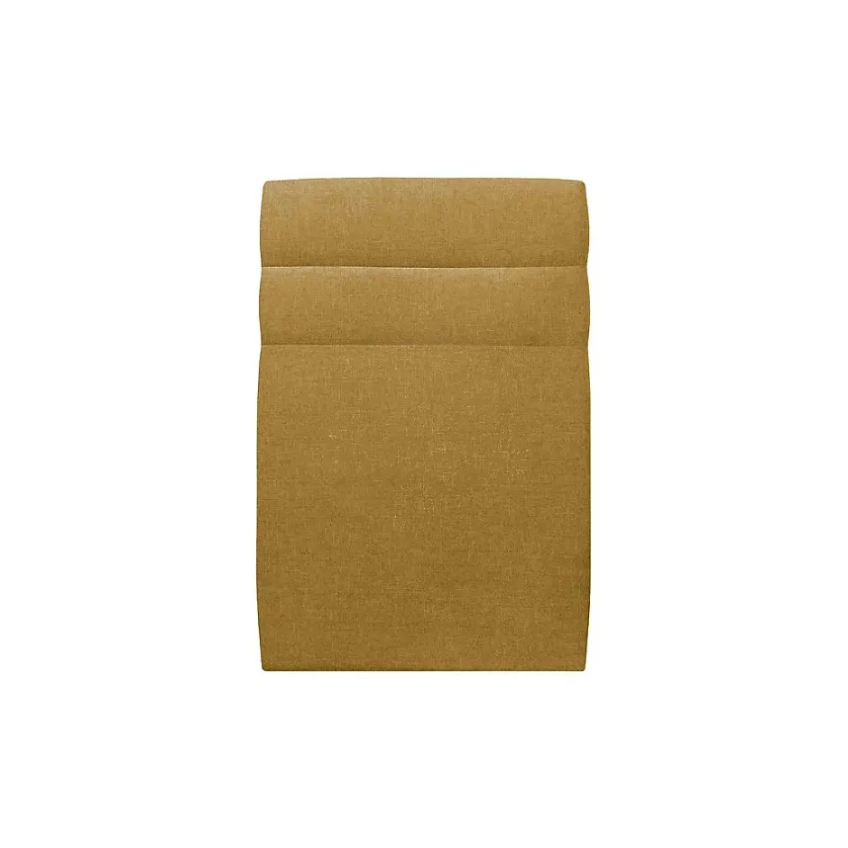 Sommeil De Plomb Lit avec tête de lit lignes tissu et sommier kit - Lit en bois massif Outlet