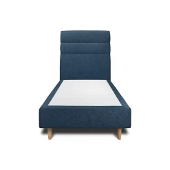 Sommeil De Plomb Lit avec tête de lit lignes tissu et sommier tapissier - Lit en bois massif Best