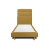 Sommeil De Plomb Lit avec tête de lit lignes tissu et sommier tapissier - Lit en bois massif