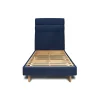 Sommeil De Plomb Lit avec tête de lit lignes velours et sommier kit - Lit en bois massif