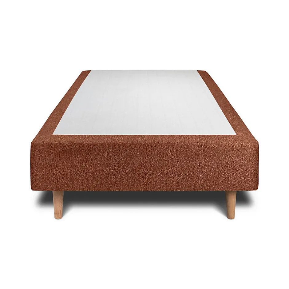 Sommeil De Plomb Lit avec tête de lit lignes bouclette et sommier tapissier - Lit en bois massif