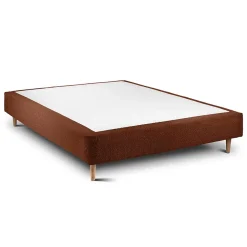 Sommeil De Plomb Lit avec tête de lit lignes bouclette et sommier tapissier - Lit en bois massif Clearance