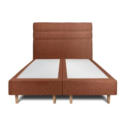Sommeil De Plomb Lit avec tête de lit lignes bouclette et sommier tapissier - Lit en bois massif Discount