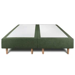 Sommeil De Plomb Lit avec tête de lit lignes tissu et sommier tapissier - Lit en bois massif Hot