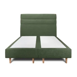 Sommeil De Plomb Lit avec tête de lit lignes tissu et sommier tapissier - Lit en bois massif Hot