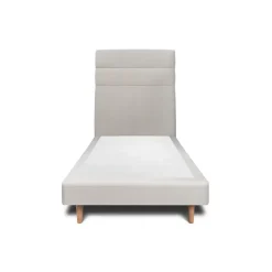Sommeil De Plomb Lit avec tête de lit lignes velours et sommier tapissier - Lit en bois massif Sale