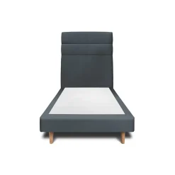 Sommeil De Plomb Lit avec tête de lit lignes velours et sommier tapissier - Lit en bois massif Sale