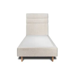 Sommeil De Plomb Lit avec tête de lit lignes bouclette et sommier tapissier - Lit en bois massif