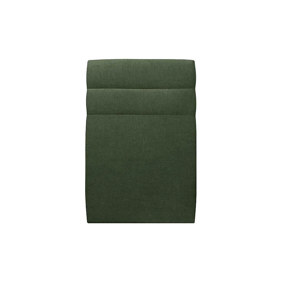 Sommeil De Plomb Lit avec tête de lit lignes tissu et sommier kit - Lit en bois massif